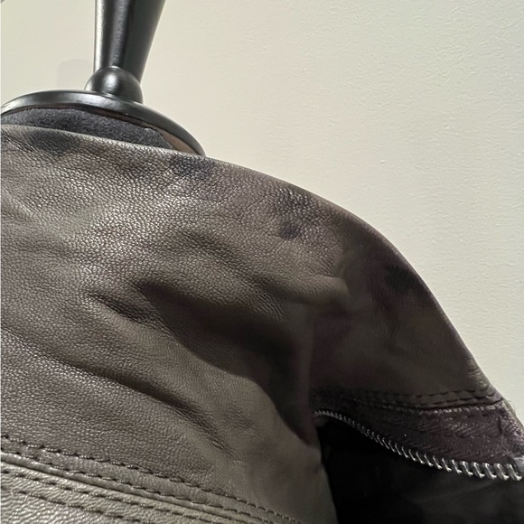 June Genuine Leather Jacket in Dark Olive | Size M - Picture 8 of 15